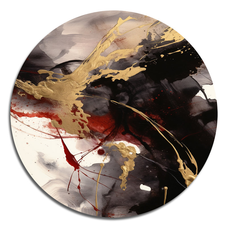 Cichocki - Art abstrait rond en métal, H 16 po x l 16 po