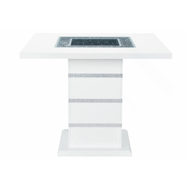 White Bar Table And Bar Stool Set