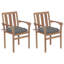 Chaise de patio en teck avec coussins-378355492