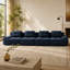Canapé modulaire moderne en forme de U avec tissu velours côtelé, assise profonde et repose-pieds mobile-616800792-616800793