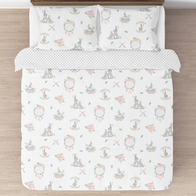 Sweet Jojo Designs Bunny Floral Comforter Set & Reviews | Wayfair