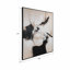 Art sur toile avec cadre en bois avec une conception abstraite audacieuse sur toile pour un décor de chambre à coucher ou de salon décontracté moderne - 60 po noir, brun clair, ivoire