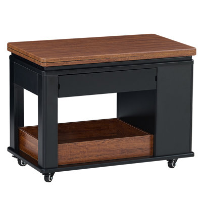 27.6'' Modern Multi-Function Coffee Table/Side Table With Foldable Top & Casters (Only Including Table)