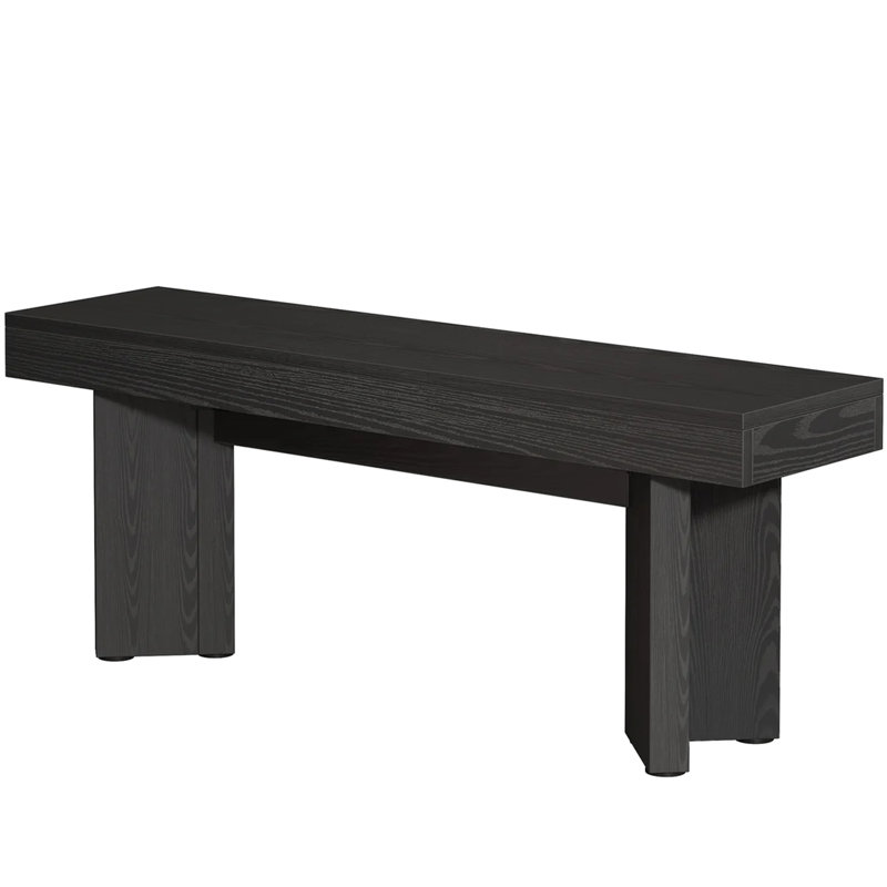 Banc de table de cuisine robuste avec pied triangulaire, 11,75 pouces de large, pour un décor rustique de salle à manger et de chambre à coucher