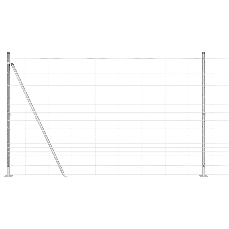 Vidaxl Field Fence Galvanised Steel, 150cm H x 5000cm W