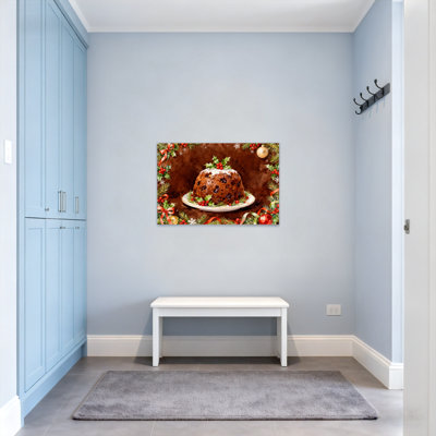 Christmas Christmas Pudding With Holly And Berries