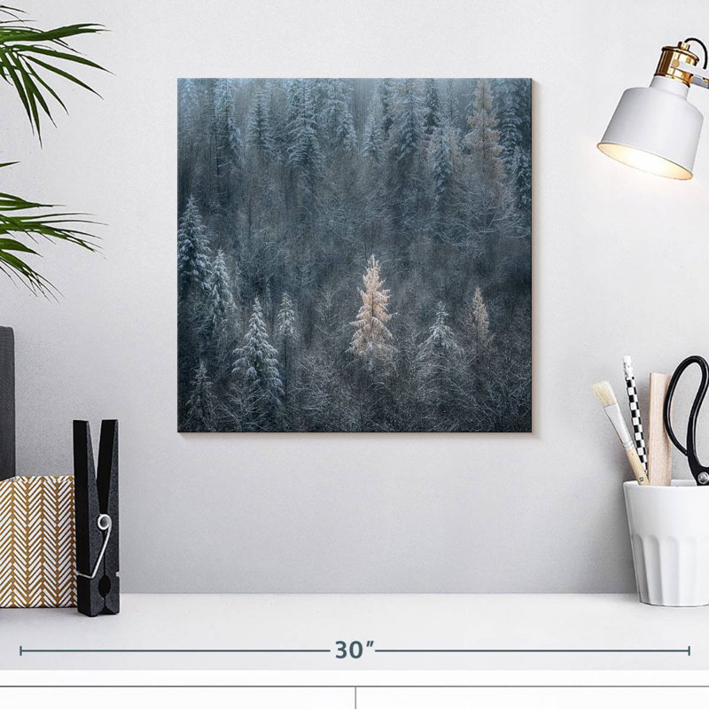 Première neige I, H 16 po x l 16 po