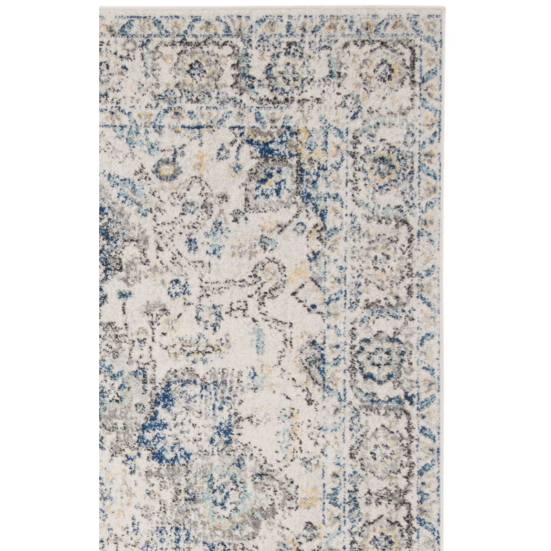 Tapis oriental gris / ivoire Christa, Rectangle 2 pi 3 po x 4 pi