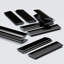 5x Black 50 mm Acrylic Low Profile Flexible Living Hinges, Continuous