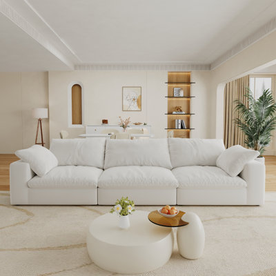 Crofford 120"W Modular Down Filled 3 Seater Sofa Couch