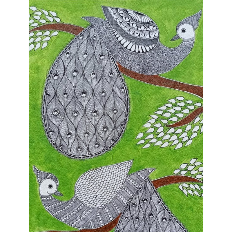 Peinture de paons par Abhilasha Raut | Acrylique sur papier