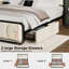 Lit plateforme capitonné en velours Dorrough-1298385650-1308040333