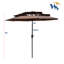 Parasol de patio extérieur à 9 niveaux avec manivelle 9Ft-1870663681