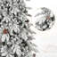 Arbre de Noël 8 pi en PVC floqué 8 pi avec 44 pommes de pin naturelles, 1634 pointes, conception compacte, branches articulées et support en métal stable-118439140