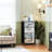 4 Drawer Dresser for Bedroom, Narrow Chest of Drawers, Wooden Top and Study Iron Frame 18"x37.5"-(WxH)