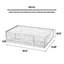 Table basse pratique en noyer: grand tiroir de rangement-110907609
