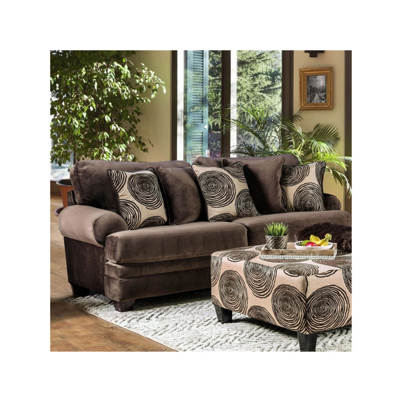 Finnick Upholstered 92'' Sofa, Brown