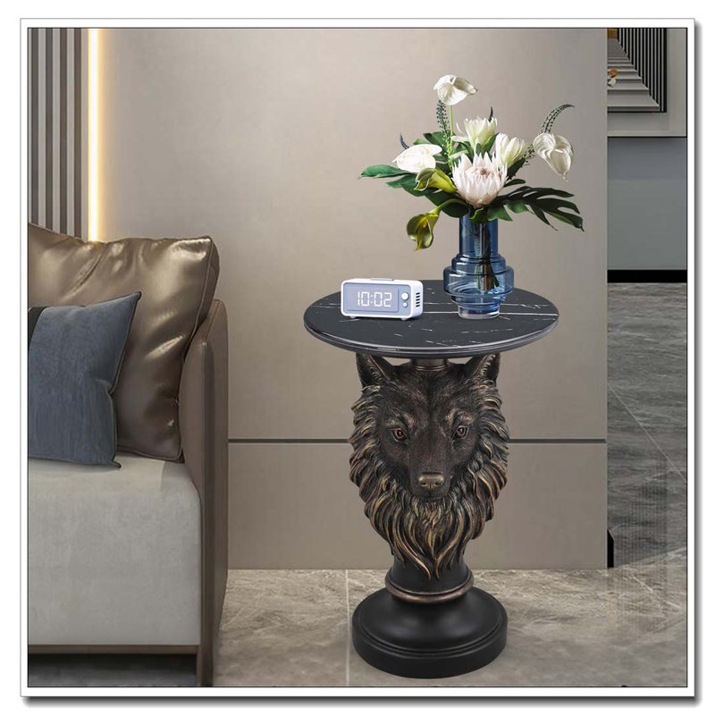 Tables d'appoint de table d'appoint, Loup brun antique