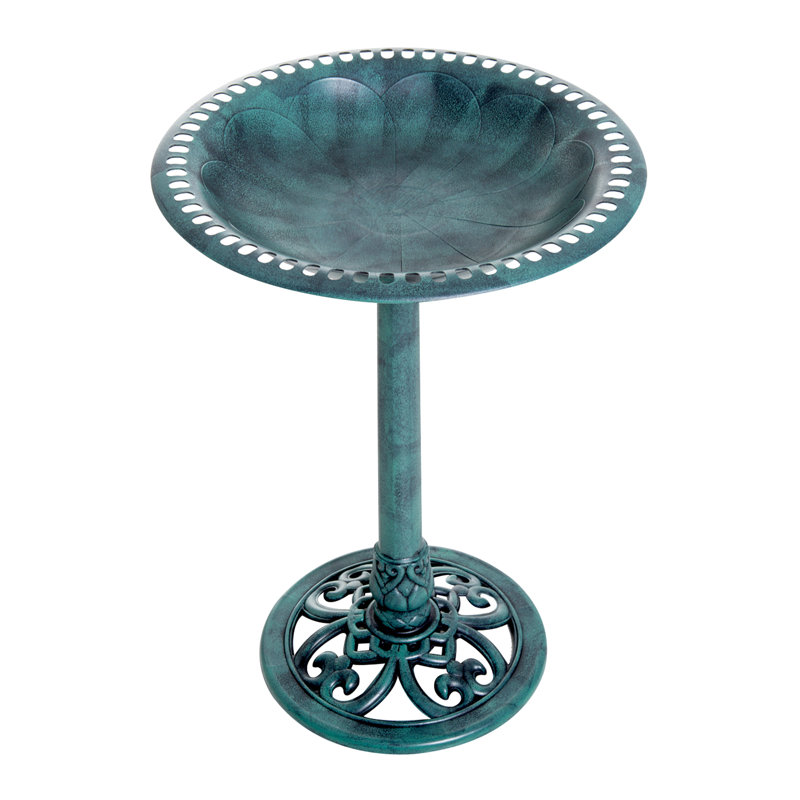 Kugler 50cm Bird Bath for Garden Outdoor Birdbath Stand Decorative Green