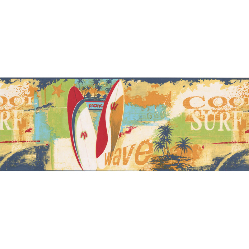Bordure murale Anglet, Orange / Rouge