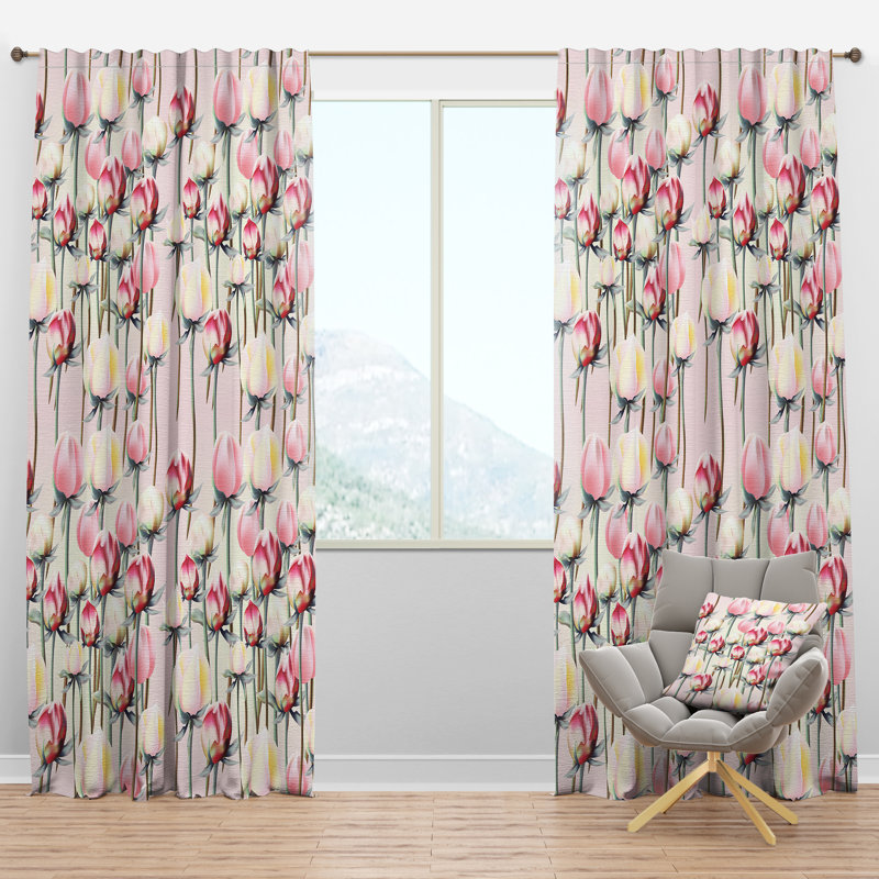 Panneau de rideau simple semi-diaphane avec passe-tringle Lakehouse, l 52 po x L 63 po