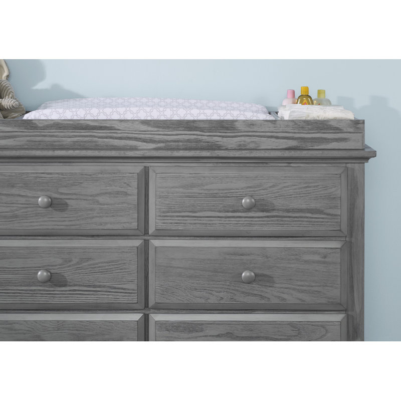 Ensemble de commode 6 tiroirs Kenilworth - gris graphite, Gris graphite
