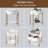 2-piece Metal Nightstand with Storage-98271349