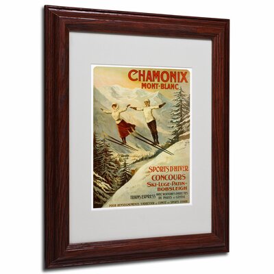 Chamonix Mont Blanc"" by F. Tamanjo Vintage Advertisement -  Trademark Fine Art, V7088-W1114MF