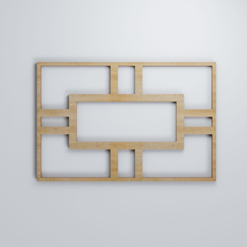Hastings Decorative Fretwork Wood Wall Panels, Hickory, 11 3/8"H x 7 1/2"W x 1/4"D