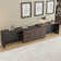 Shelbee Modern Home Office Extendable Desk Up to 135'' with Storage Cabinet and Drawers