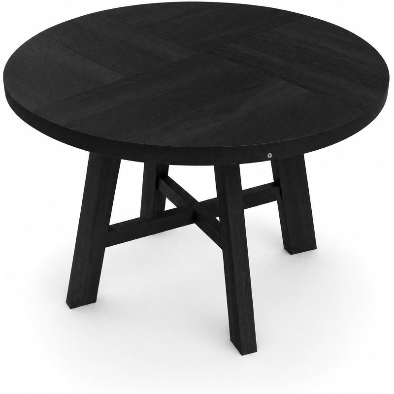 Table de cuisine ronde pour 4 personnes, table de salle à manger de 119 cm (47 pouces) pour appartement, table ronde gain de place pour petits espaces