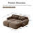 80.3" U-Shaped 2-Seater Sofa with Ottoman-1179950350
