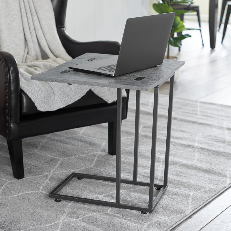 Table pliante en C, gris