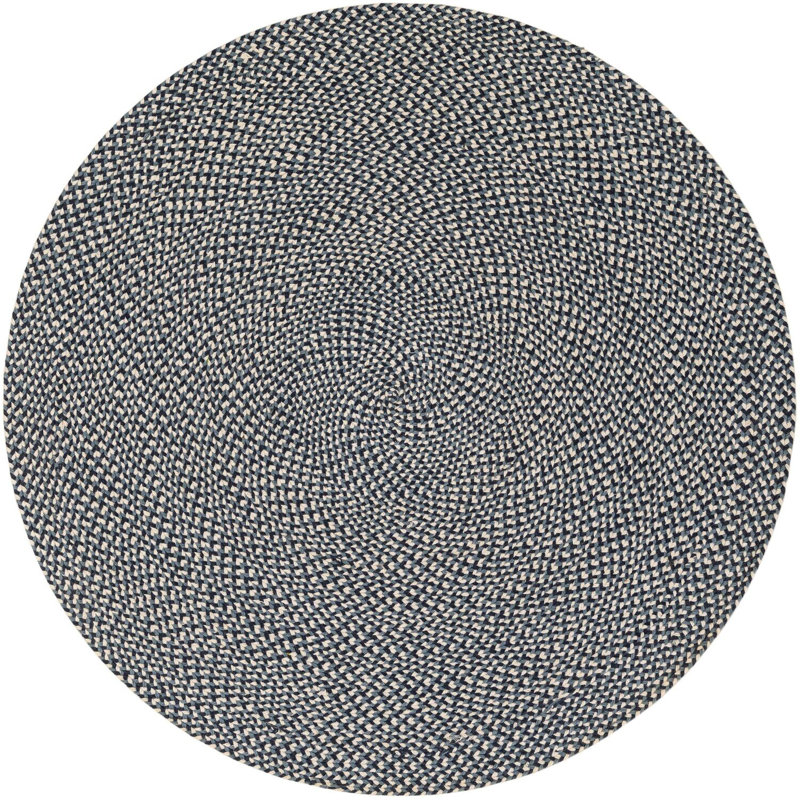 Tapis contemporain bleu Aideen, Rond 5 pi 1 po