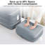 Sacs de rangement à compression pour édredon, couverture, oreiller et literie - Organisateur compact à grande capacité avec auto-compression, fenêtre transparente durable et poignées doubles - paquet de 2