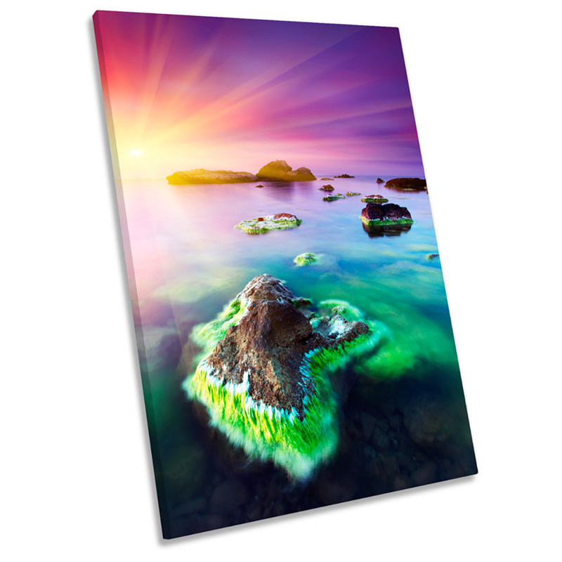 Sunset Ocean Seascape Picture - Wrapped Canvas Print, 45.7cm H x 30.5cm W