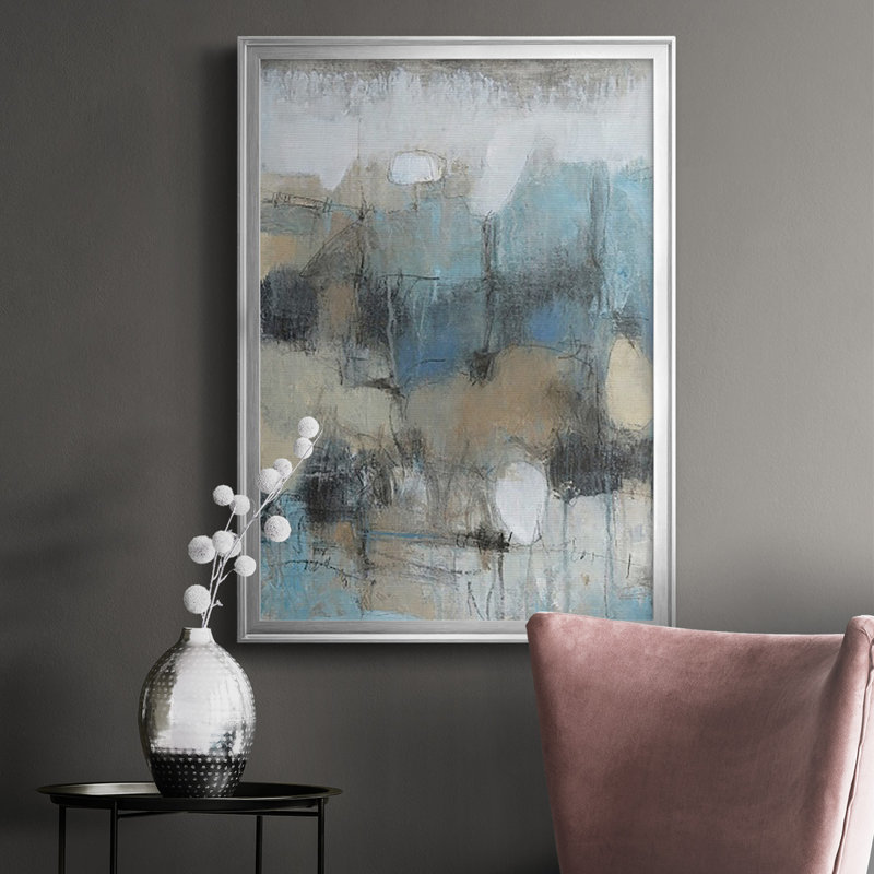 In In Moment II, reproduction encadrée de qualité supérieure - prête à être accrochée, L 18,5 po x H 24,5 po, Argent