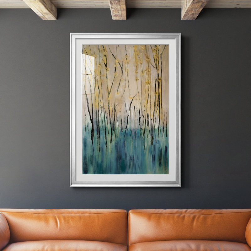 Impression encadrée de qualité supérieure Mountain Air - prête à être accrochée, H 30,5 po x l 42,5 po x P 1,5 po, Argent