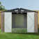 10 ft. W x 8 ft. D Metal Storage Shed with Metal Base Frame Kit