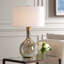 Lampe de table en verre brun Tymeir