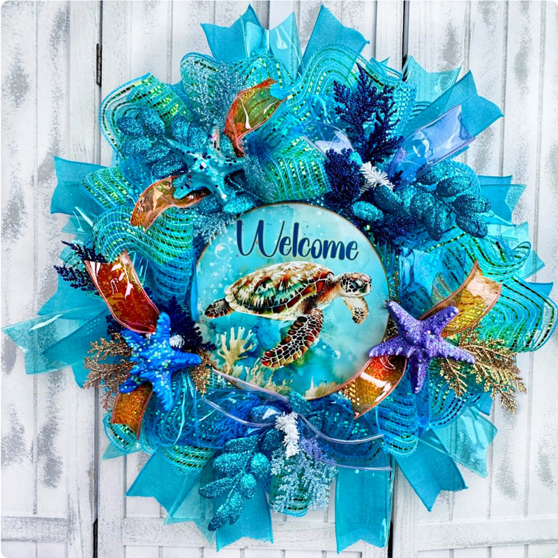 Sea Turtle Welcome Wreath