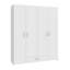 Econobox 4 Door Wardrobe with 2 Drawers in White, 160 cm