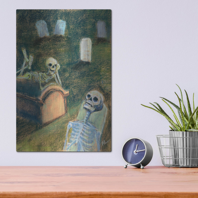 «Il n'y a rien à faire dans cette ville» par Marie Marfia Fine Art, art mural en métal, 12 po x 16 po