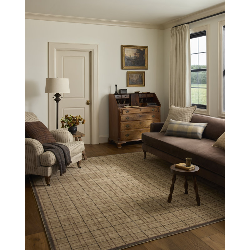 Chris aime Julia X Loloi. Tapis d'intérieur à motif géométrique Bobby, Sand / Bark, 8 pi 3 po x 11 pi 3 po