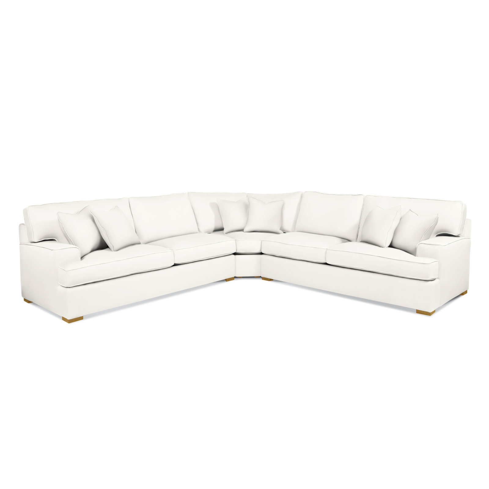 Sadie Sectional, Elite Ivory; 0321-91, Honey Finish