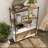 Dayne 45"H 3-Tier Bookshelf with Sliding Door Cabinet