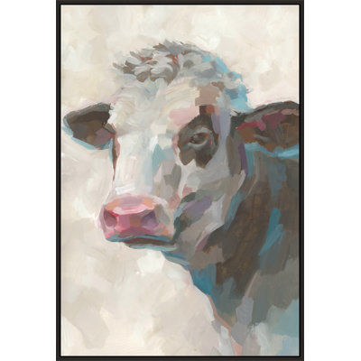 A Cow's Portrait Framed Painting Canvas
