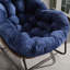 Chaise berçante surdimensionnée en rotin tissé à la main avec coussin rembourré-521257274