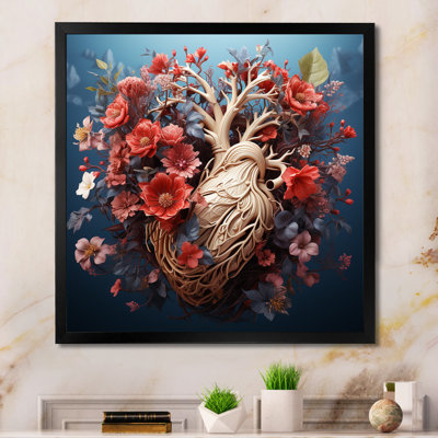 «Heart», Illustration en double - Impressions sur toile abstraites_105682