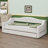 Upholstered Daybed With LED Belt And Trundle-743968745